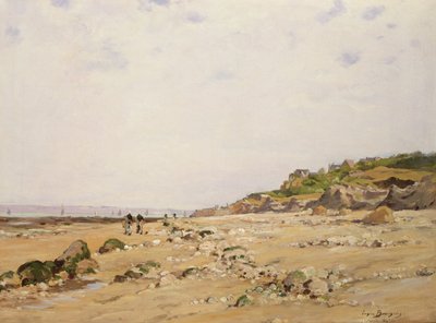 The Beach at Villerville by Eugene Bourgeois